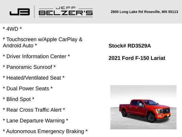 used 2021 Ford F-150 car, priced at $38,834