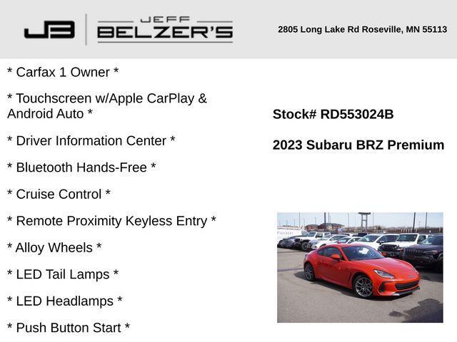 used 2023 Subaru BRZ car, priced at $24,983