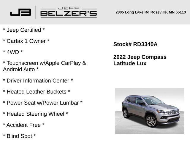 used 2022 Jeep Compass car, priced at $23,968