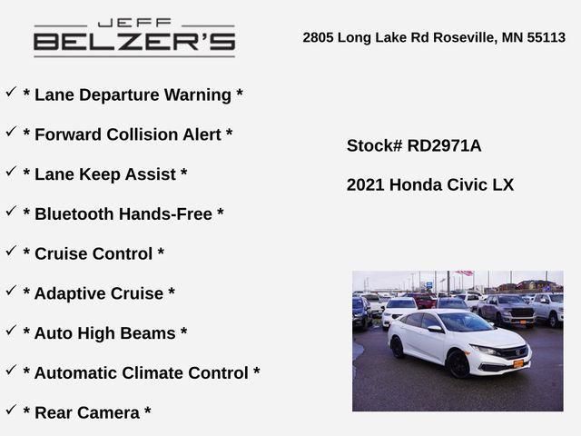 used 2021 Honda Civic car, priced at $17,853