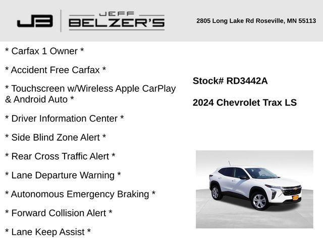 used 2024 Chevrolet Trax car, priced at $19,521