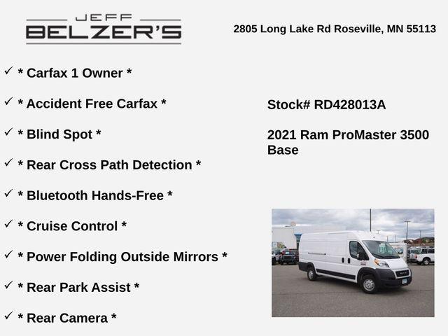 used 2021 Ram ProMaster 3500 car, priced at $39,397