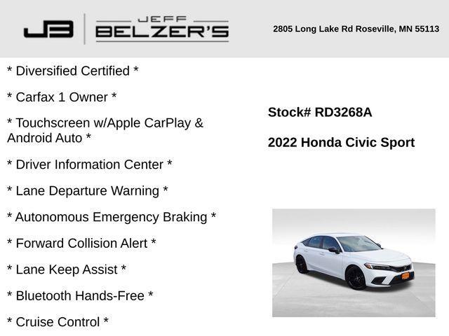 used 2022 Honda Civic car, priced at $26,962