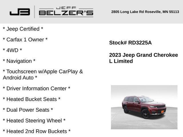 used 2023 Jeep Grand Cherokee L car, priced at $36,586