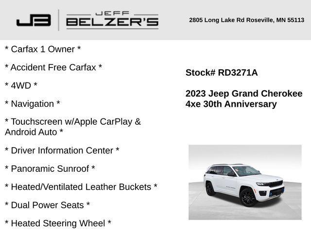 used 2023 Jeep Grand Cherokee 4xe car, priced at $34,475