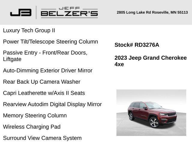 used 2023 Jeep Grand Cherokee 4xe car, priced at $34,896