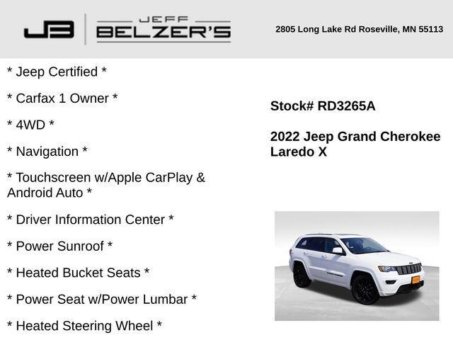 used 2022 Jeep Grand Cherokee WK car, priced at $32,948