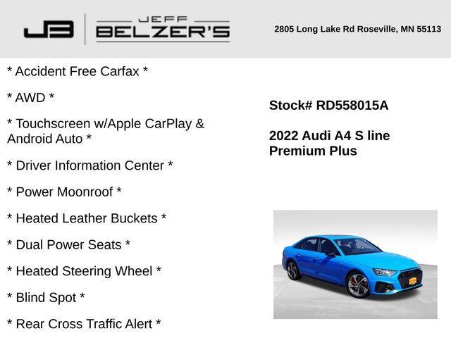 used 2022 Audi A4 car, priced at $25,772