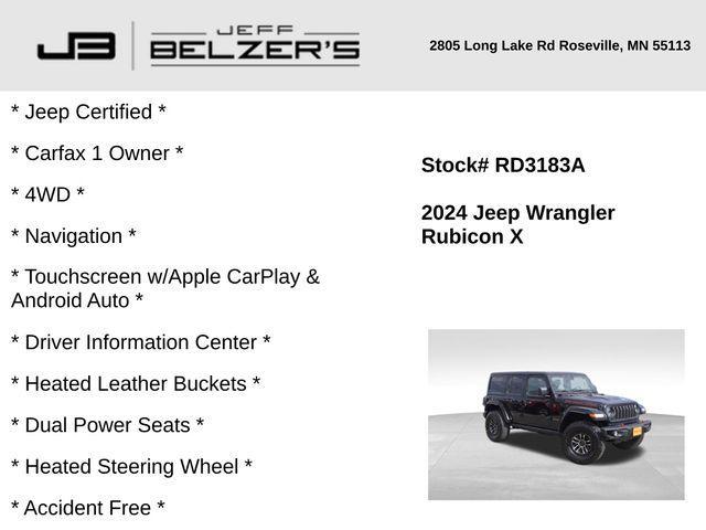 used 2024 Jeep Wrangler car, priced at $57,992