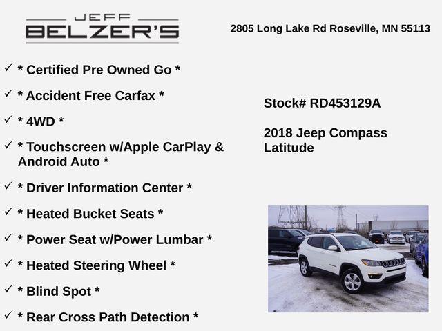 used 2018 Jeep Compass car, priced at $15,896