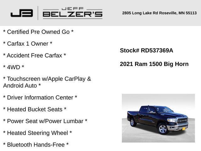 used 2021 Ram 1500 car, priced at $25,335