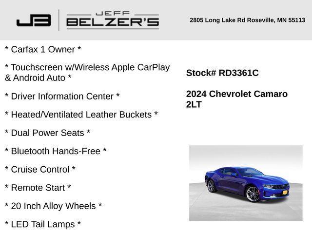 used 2024 Chevrolet Camaro car, priced at $31,769