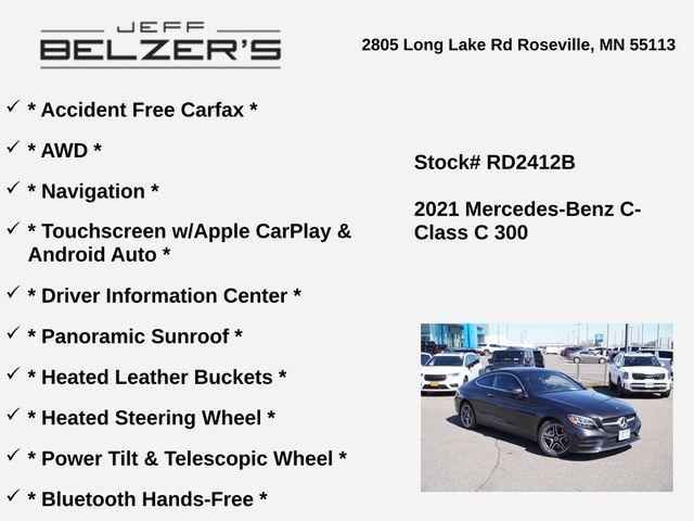 used 2021 Mercedes-Benz C-Class car, priced at $32,875