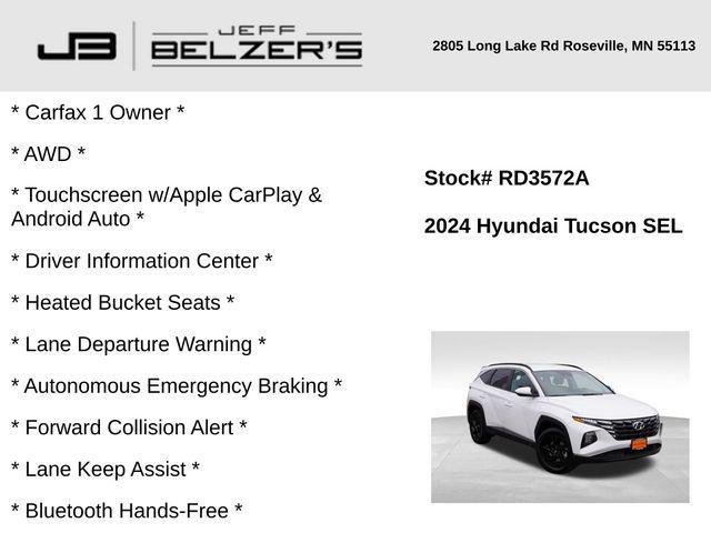 used 2024 Hyundai Tucson car, priced at $20,588