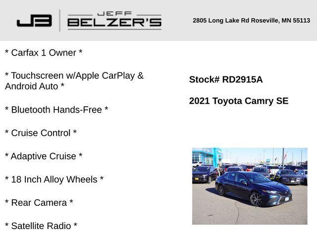 used 2021 Toyota Camry car, priced at $20,374