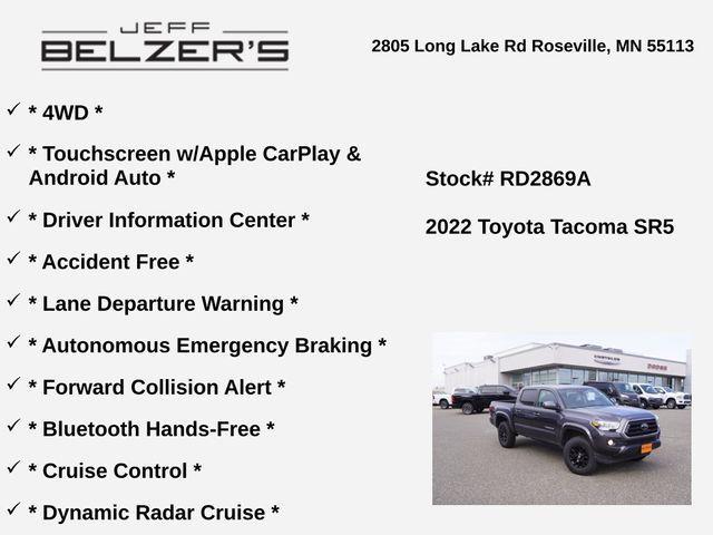 used 2022 Toyota Tacoma car, priced at $29,925