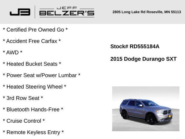 used 2015 Dodge Durango car, priced at $14,743
