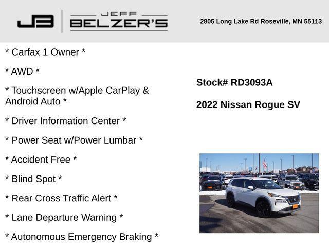 used 2022 Nissan Rogue car, priced at $23,841