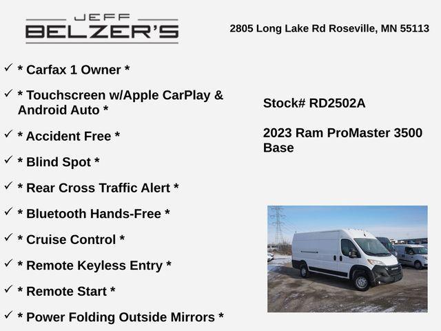 used 2023 Ram ProMaster 3500 car, priced at $43,895