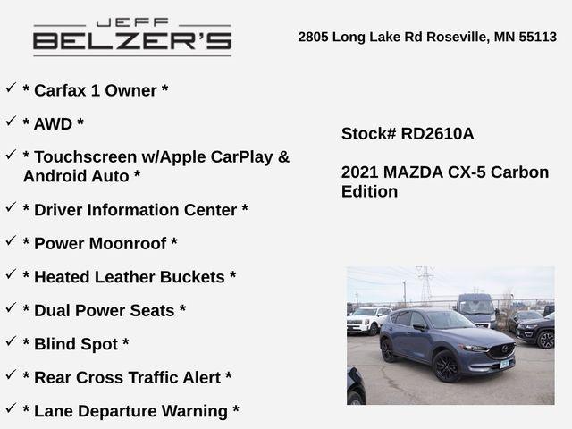 used 2021 Mazda CX-5 car, priced at $25,482