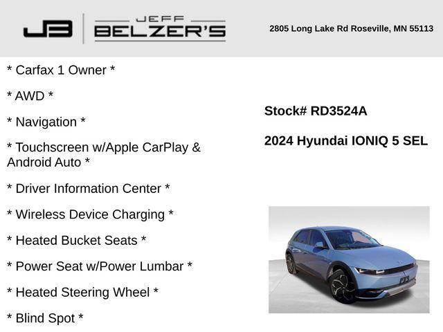 used 2024 Hyundai IONIQ 5 car, priced at $28,879