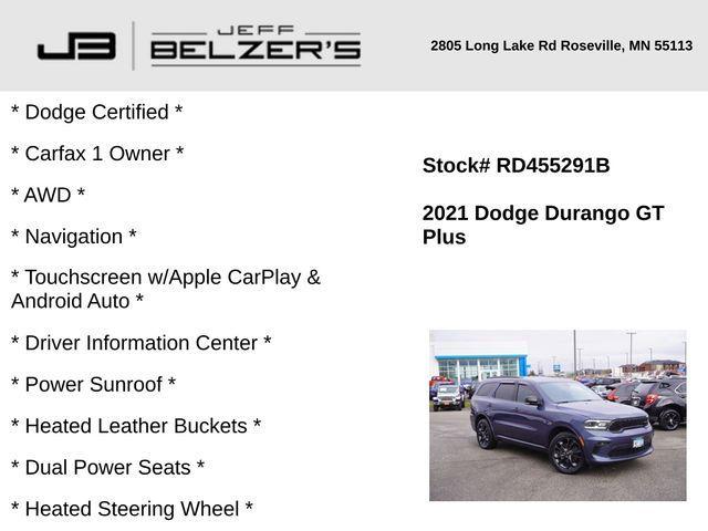 used 2021 Dodge Durango car, priced at $29,266