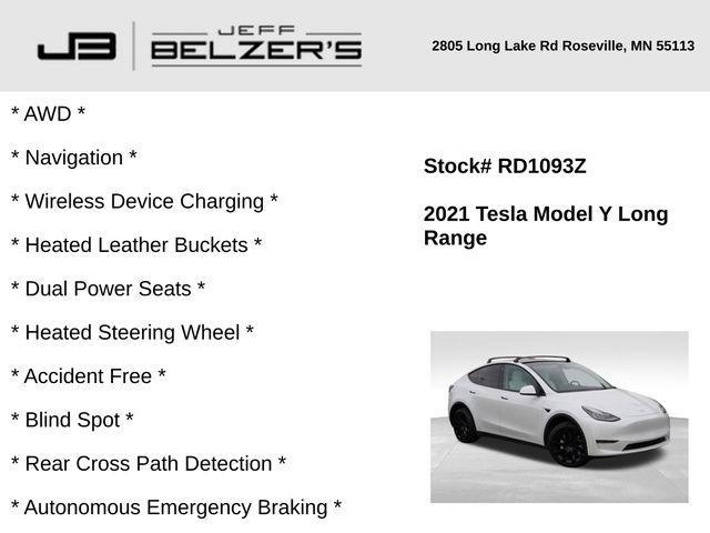 used 2021 Tesla Model Y car, priced at $25,454