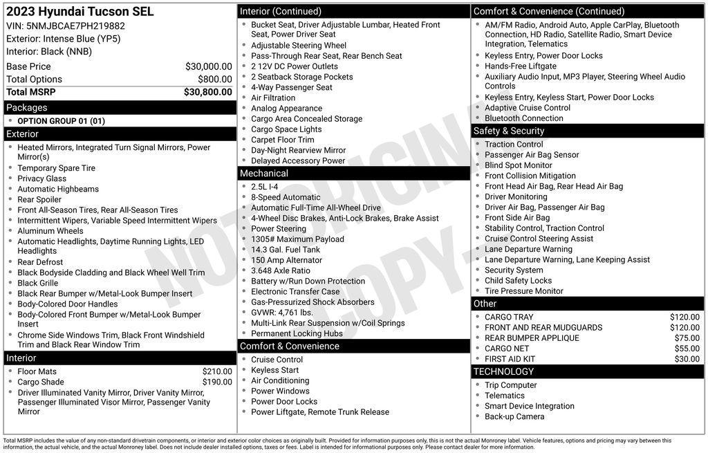 used 2023 Hyundai Tucson car, priced at $23,211