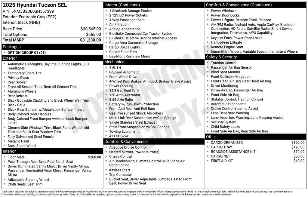 used 2025 Hyundai Tucson car, priced at $24,667