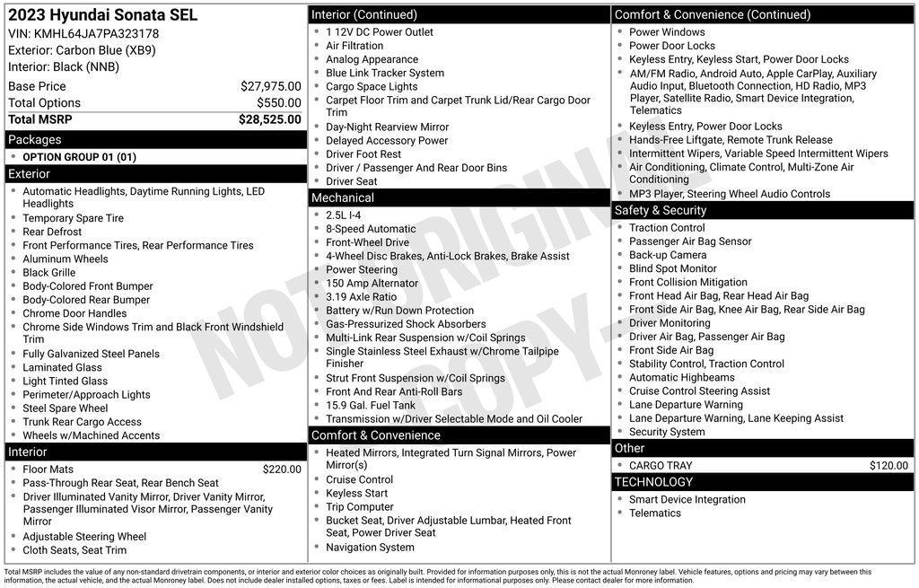 used 2023 Hyundai Sonata car, priced at $21,649