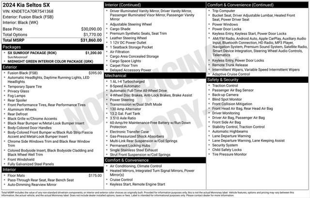 used 2024 Kia Seltos car, priced at $26,990