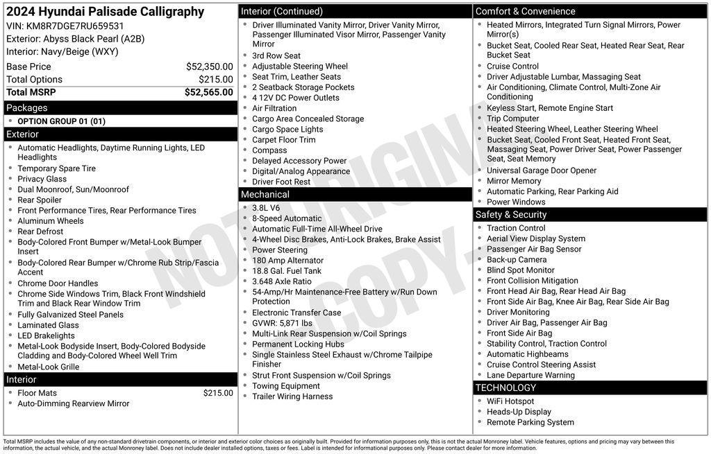 used 2024 Hyundai Palisade car, priced at $38,878