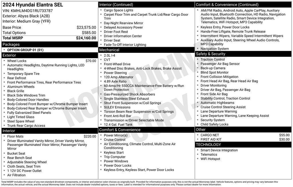 used 2024 Hyundai Elantra car, priced at $21,962