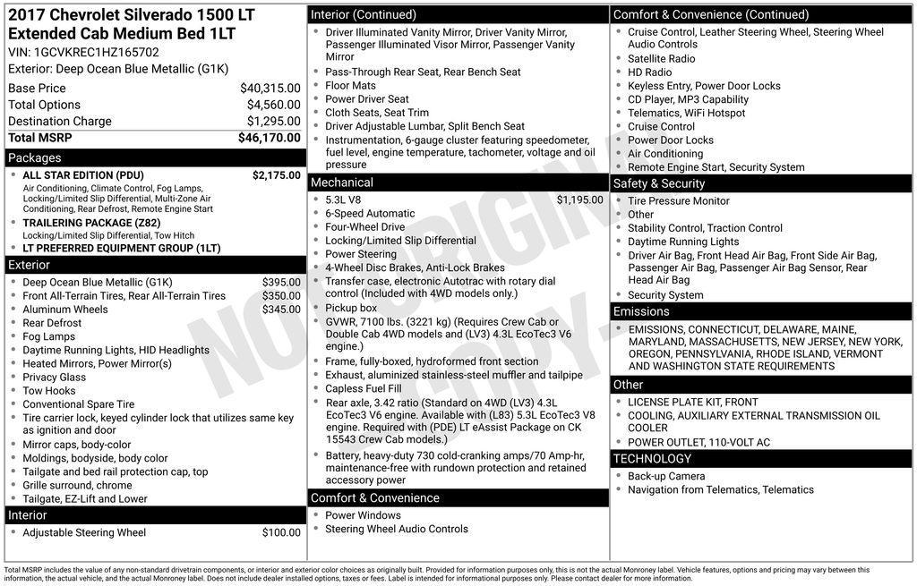 used 2017 Chevrolet Silverado 1500 car, priced at $21,888