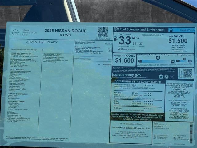 new 2025 Nissan Rogue car, priced at $29,566