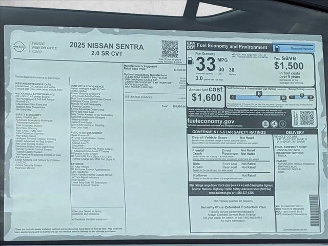 used 2025 Nissan Sentra car, priced at $22,479