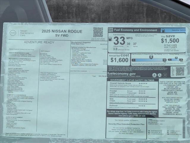 new 2025 Nissan Rogue car, priced at $34,109
