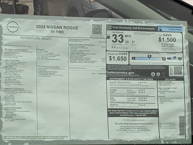 new 2024 Nissan Rogue car, priced at $31,370