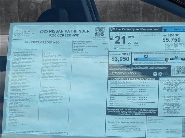 new 2025 Nissan Pathfinder car, priced at $43,888