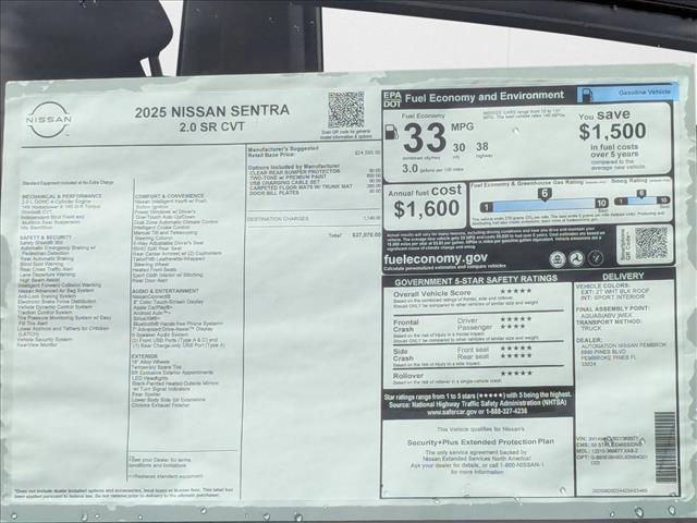 new 2025 Nissan Sentra car, priced at $25,120