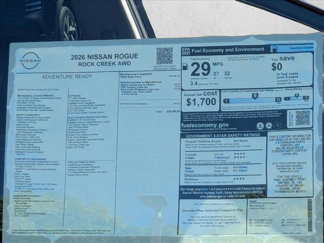 new 2026 Nissan Rogue car, priced at $33,176