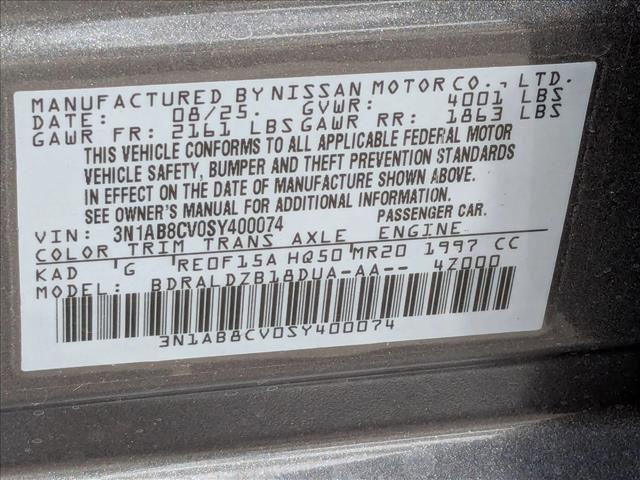 new 2025 Nissan Sentra car, priced at $22,621