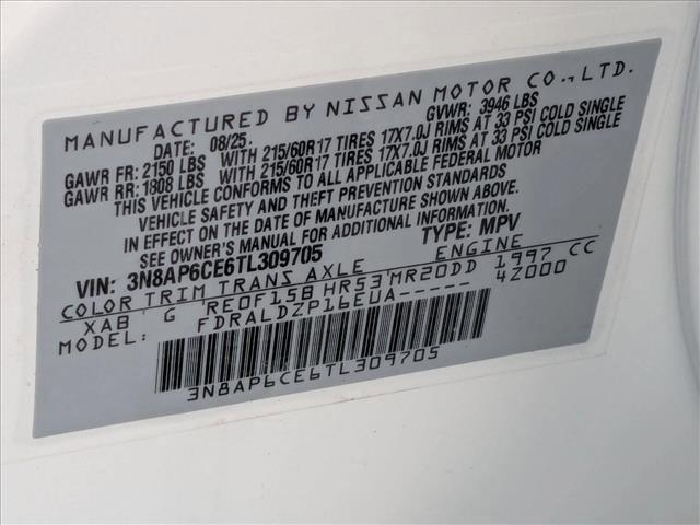 new 2026 Nissan Kicks car, priced at $26,495