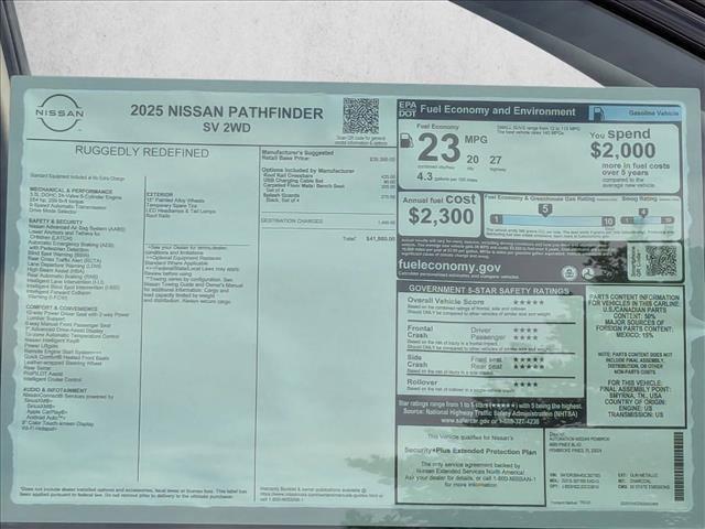 new 2025 Nissan Pathfinder car, priced at $34,757