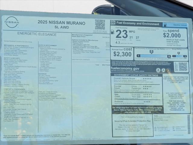 new 2025 Nissan Murano car, priced at $42,488