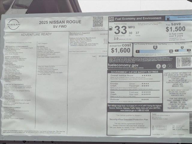 new 2025 Nissan Rogue car, priced at $30,685