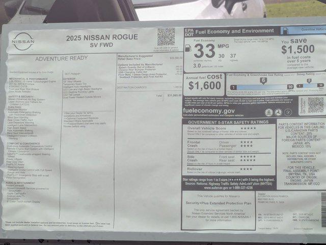 new 2025 Nissan Rogue car, priced at $30,685