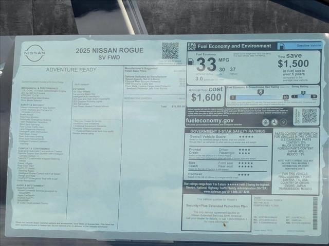 new 2025 Nissan Rogue car, priced at $30,685