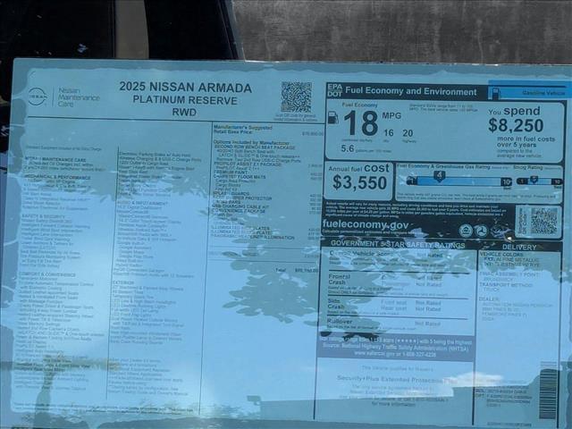 new 2025 Nissan Armada car, priced at $80,321