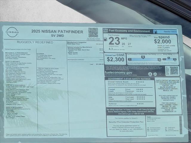 new 2025 Nissan Pathfinder car, priced at $34,678